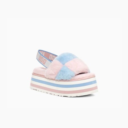 UGG Disco Checker Stripes Slides for Women (KMDW90625)